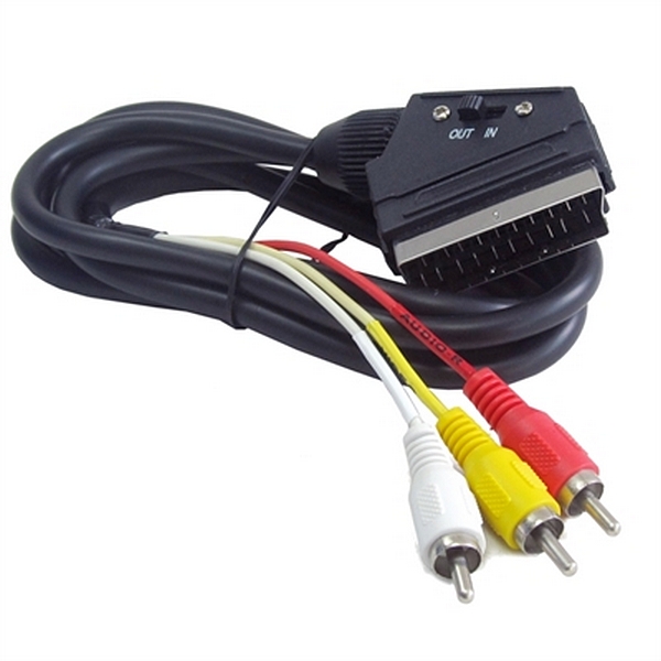 3 x RCA to SCART Cable GEMBIRD CCV-519-001 Black